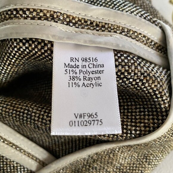 Coldwater Creek Womens Blazer Size 12 Embellished Jacket Brown 3/4 Sleeve - Picture 4 of 9